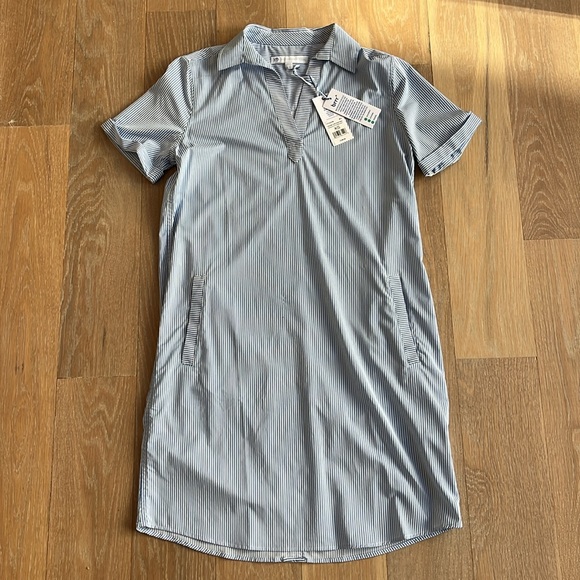 NWT Southern Tide Kamryn brrr Intercoastal Stripe Dress in Cobalt Blue. UPF50+ - Picture 7 of 9